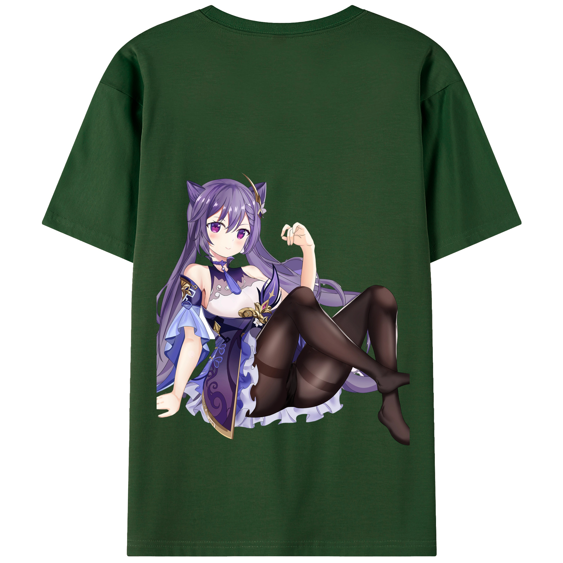げんし神 刻晴 こくせい genshin Kokusei 綿100％半袖Tシャツ（背面プリント）